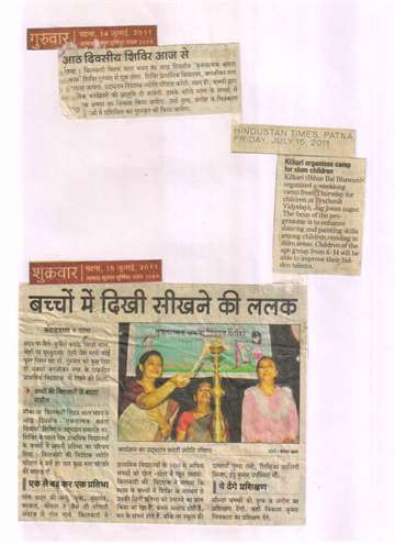 Hindustan times patna 15july 2011 kilkari organises camp for slum children