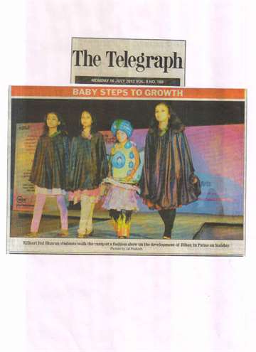 The Telegraph 16 july 2012 Student walk the ramp at a fasion show on the development