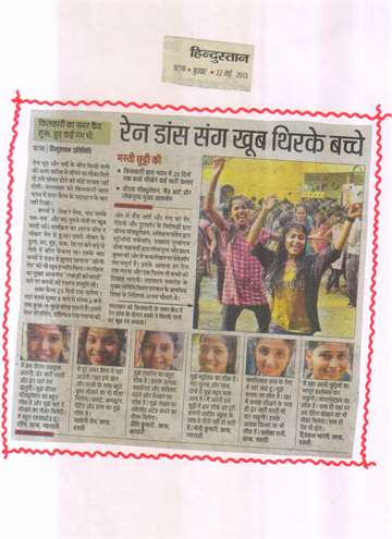 Hindustan 22 may 2013 rain dance summer camp in kilkari