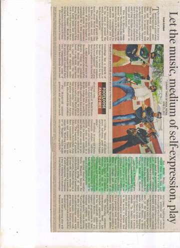 Times of india 23 june 2013 Kilkari children participated in world dance day