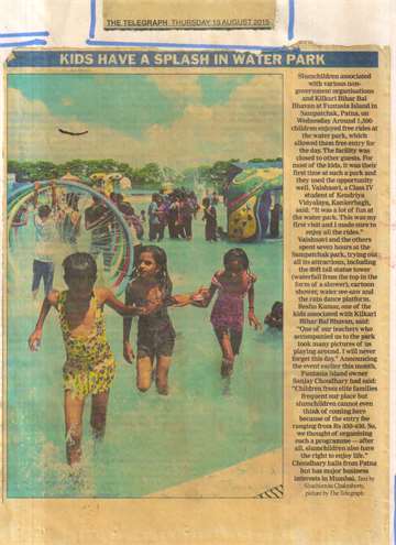 The Telegraph 13 aug 2015 kid have a splash in water park